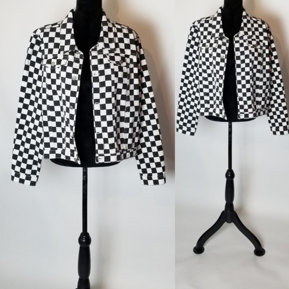 Checker Jean Jacket - Picture 2 of 5
